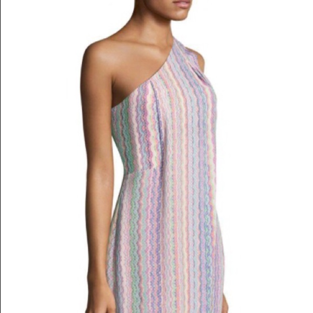 BCBGMAXAZRIA Dries one-shoulder high slit gown - Picture 3 of 8